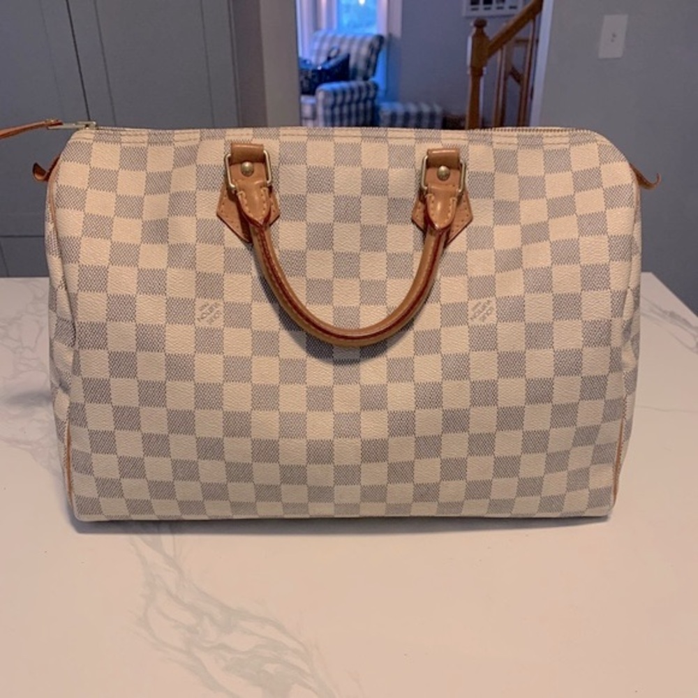 Authentic Louis Vuitton Speedy 35 Damier Azur Used, Great Condition!!!
